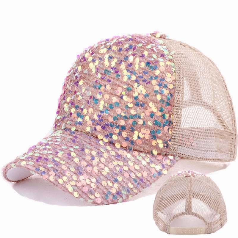 Wholesale Cotton Summer Sequin Sun Hat Baseball Cap