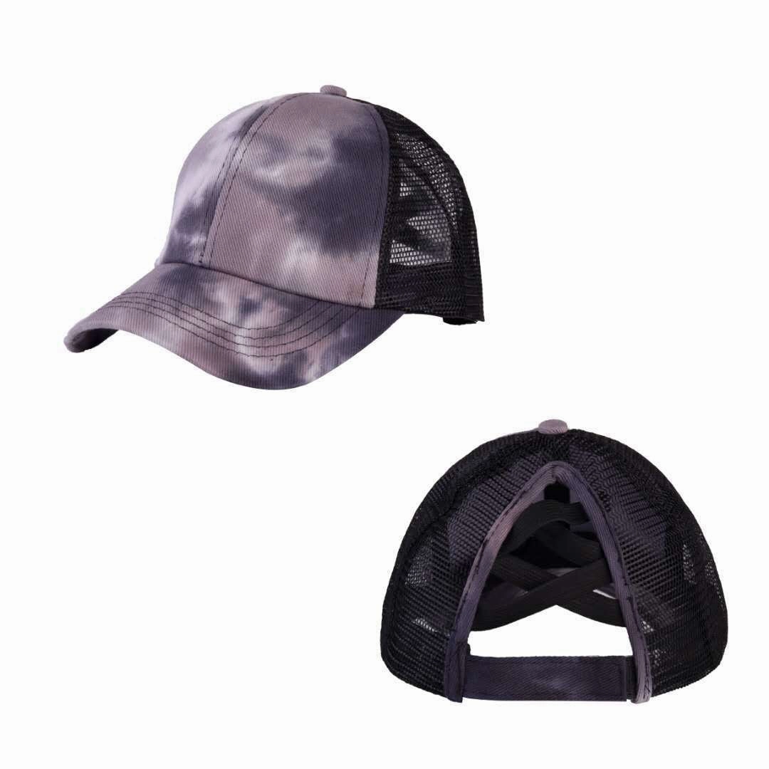 Wholesale Cotton Tie Dye Cross Back Opening Baseball Cap