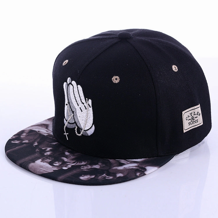 Wholesale Cotton Two Hand Printed Street Dance Hip-hop Hats