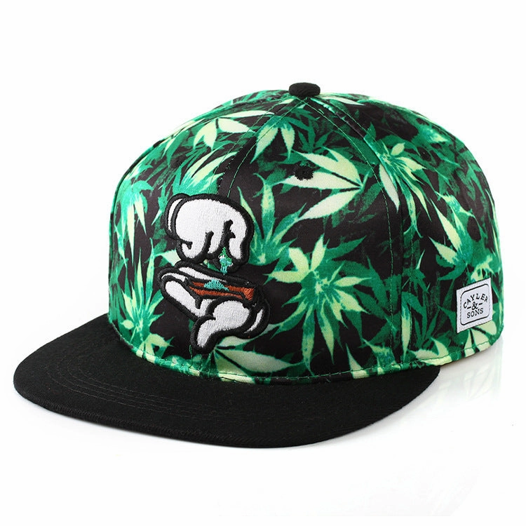 Wholesale Cotton Two Hand Printed Street Dance Hip-hop Hats