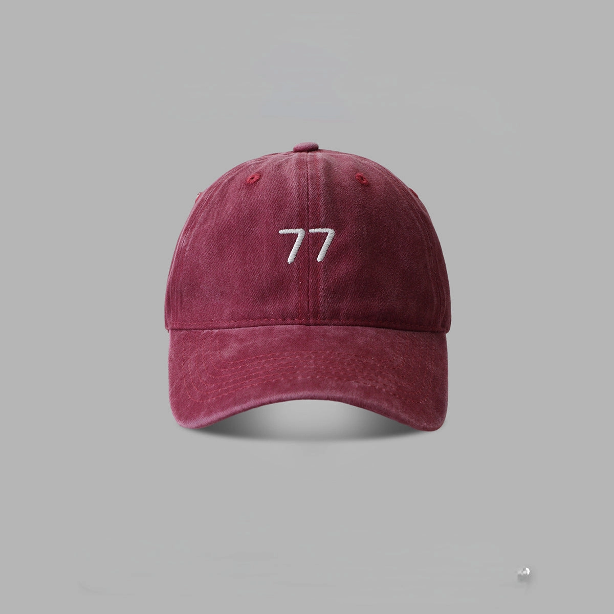 Wholesale Cotton Washed 77 Embroidered Baseball Cap