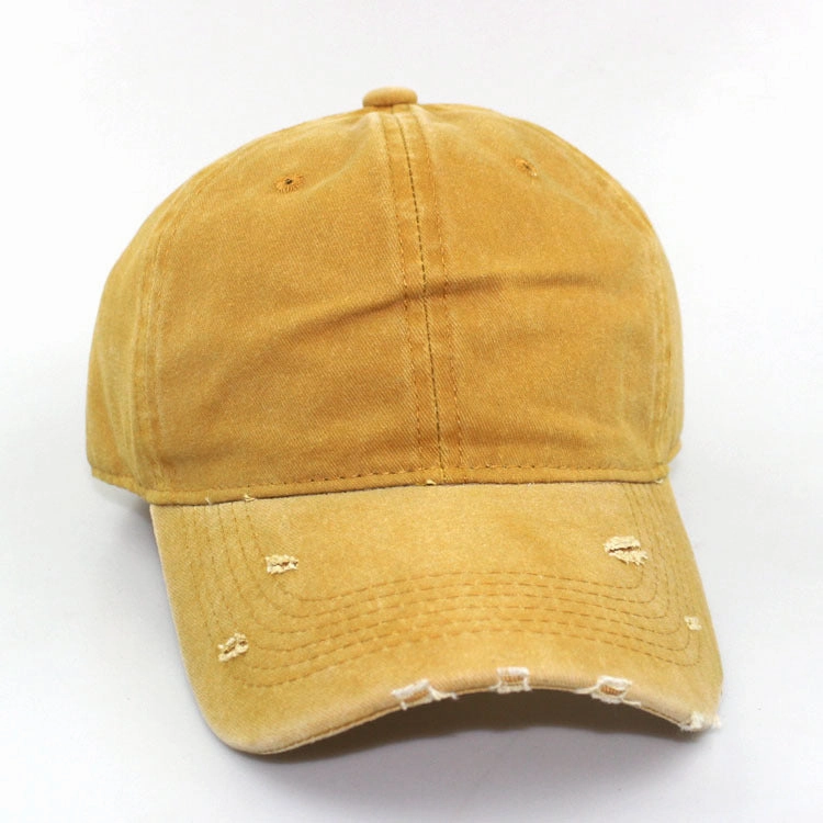 Wholesale Cotton Washed Hole Baseball Cap
