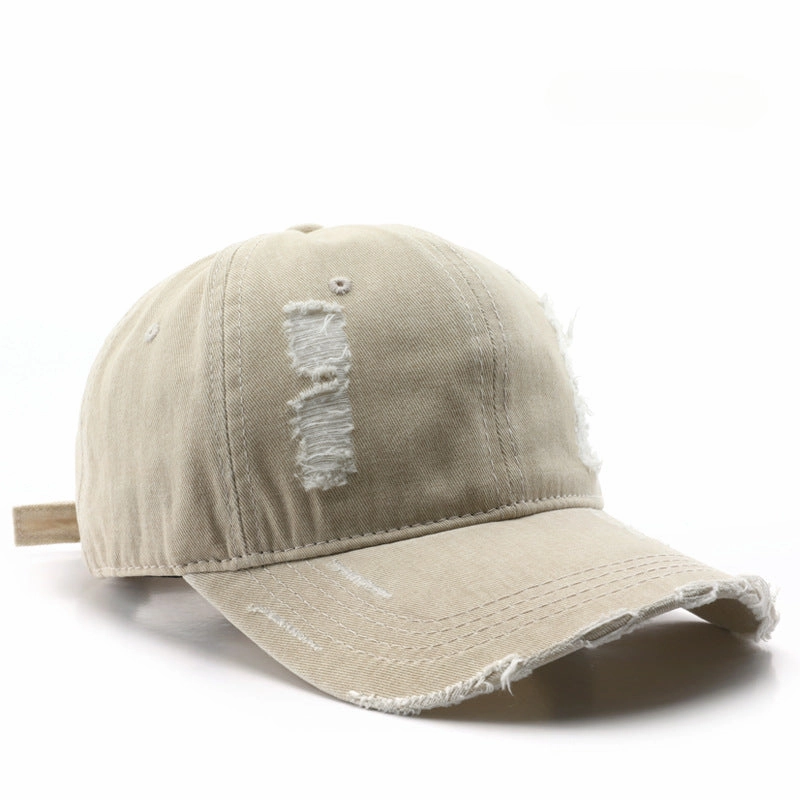 Wholesale Cotton Washed Hole Solid Color Light Plate Baseball Cap