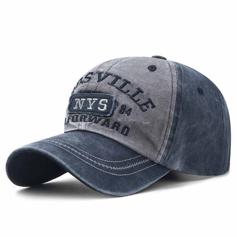 Wholesale Cotton Washed Old Letter Embroidered Baseball Caps