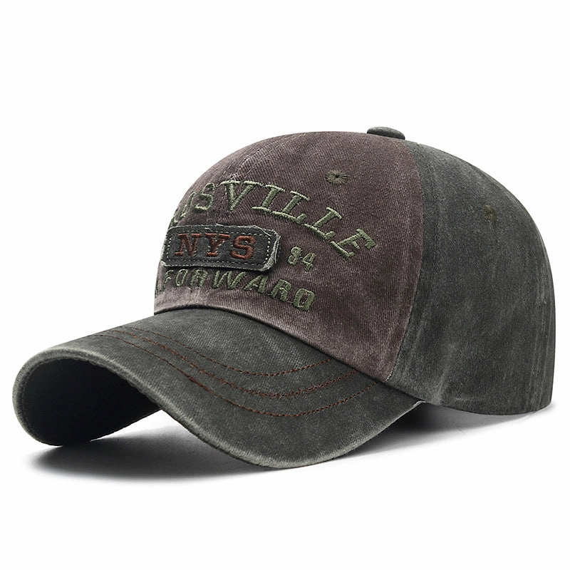 Wholesale Cotton Washed Old Letter Embroidered Baseball Caps