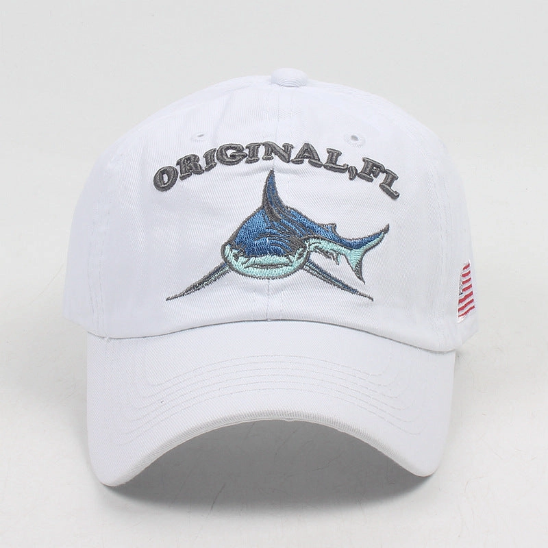 Wholesale Cotton Washed Vintage Sharks Baseball Cap