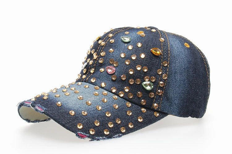 Wholesale Cotton Water Wavy Dot Diamond Baseball Cap