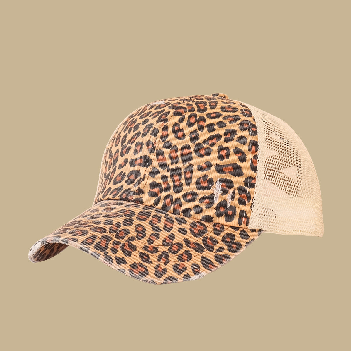 Wholesale Cotton Wide Brim Breathable Leopard Cap