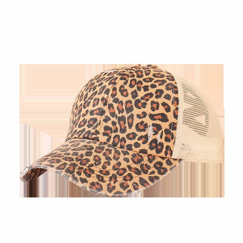 Wholesale Cotton Wide Brim Breathable Leopard Cap