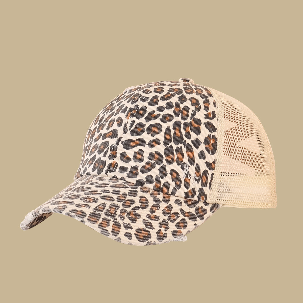 Wholesale Cotton Wide Brim Breathable Leopard Cap