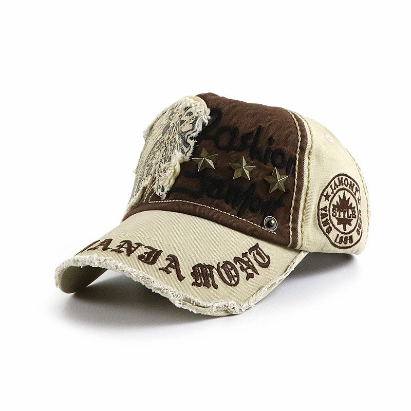 Wholesale Cotton Willow Nail Casual Letter Baseball Cap