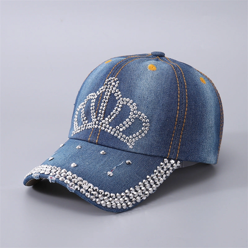 Wholesale Cotton with Diamonds Pearl Rivets Baseball Cap