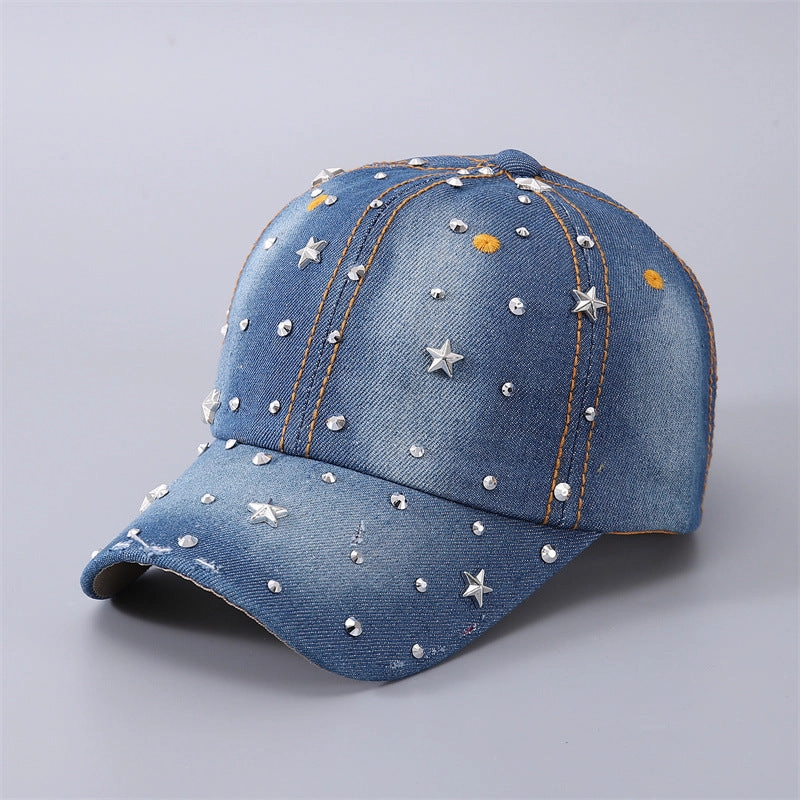 Wholesale Cotton with Diamonds Pearl Rivets Baseball Cap