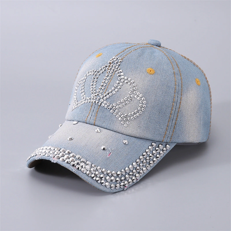 Wholesale Cotton with Diamonds Pearl Rivets Baseball Cap