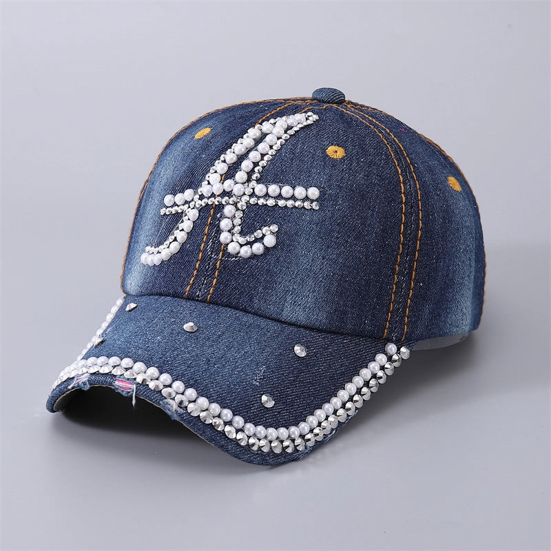 Wholesale Cotton with Diamonds Pearl Rivets Baseball Cap