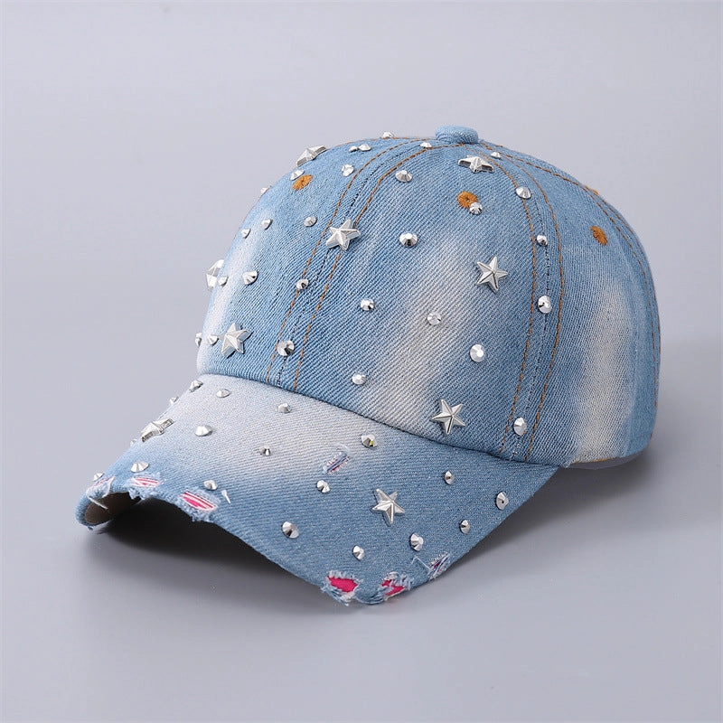 Wholesale Cotton with Diamonds Pearl Rivets Baseball Cap