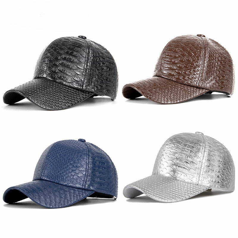 Wholesale Crocodile Patterned Leather Baseball Caps