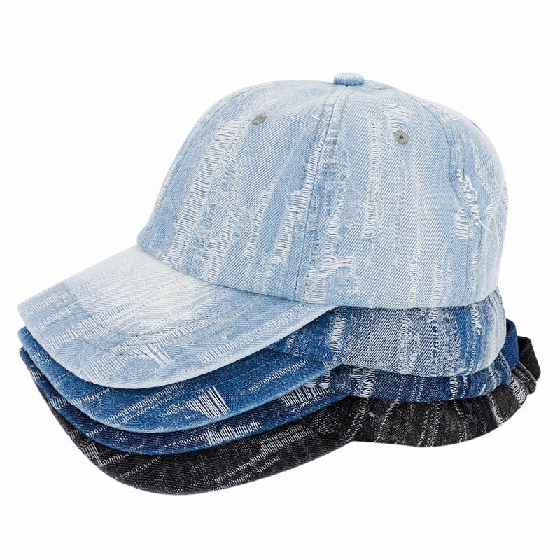 Wholesale Denim Distressed Baseball Caps