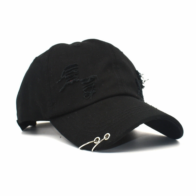 Wholesale Denim Hoop Hole Baseball Cap