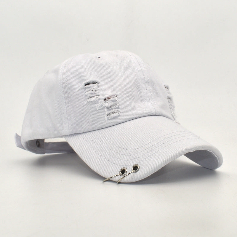 Wholesale Denim Hoop Hole Baseball Cap