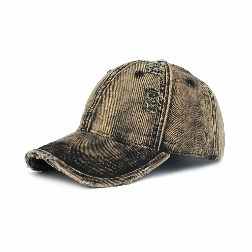 Wholesale Denim Worn Hole Sunshade Cotton Baseball Cap