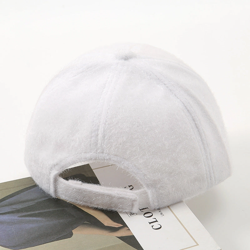 Wholesale Diamond D Letter Plush Imitation Baseball Cap
