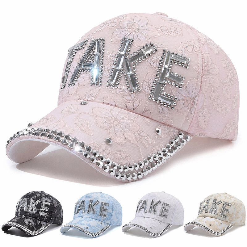 Wholesale Diamond Inlaid Cotton Baseball Caps