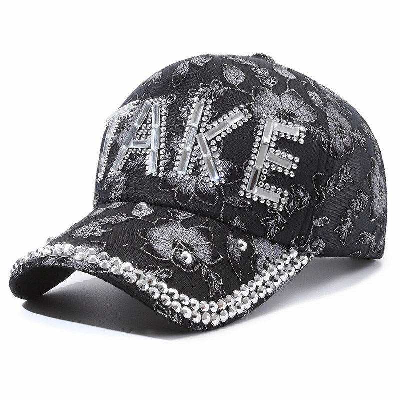 Wholesale Diamond Inlaid Cotton Baseball Caps