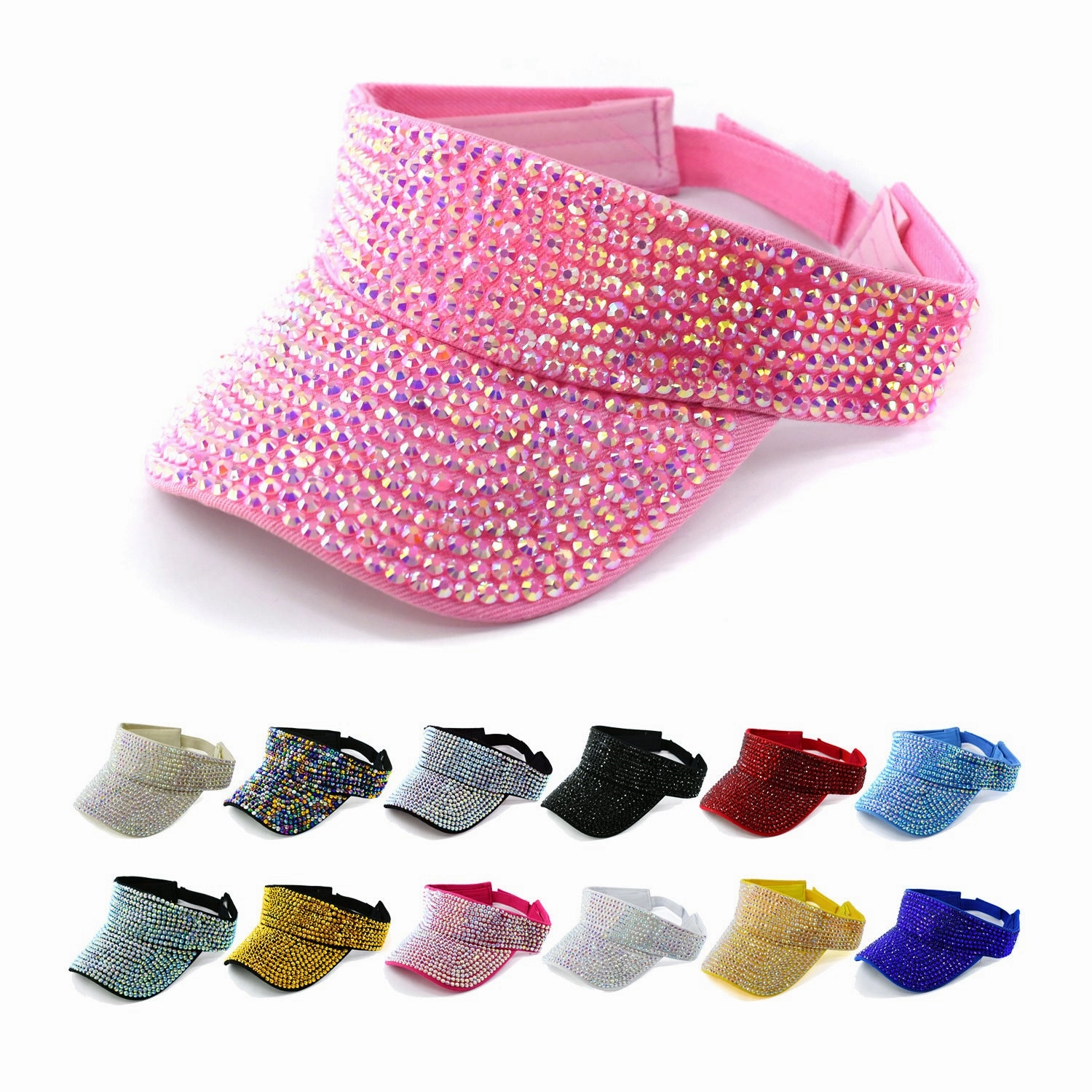 Wholesale Diamond Studded Acrylic Baseball Caps Without Tops