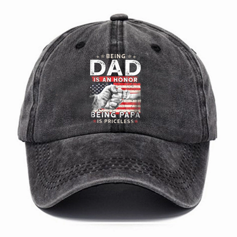 Wholesale Distressed Washed Cotton Distressed Printed Soft-capped Baseball Cap