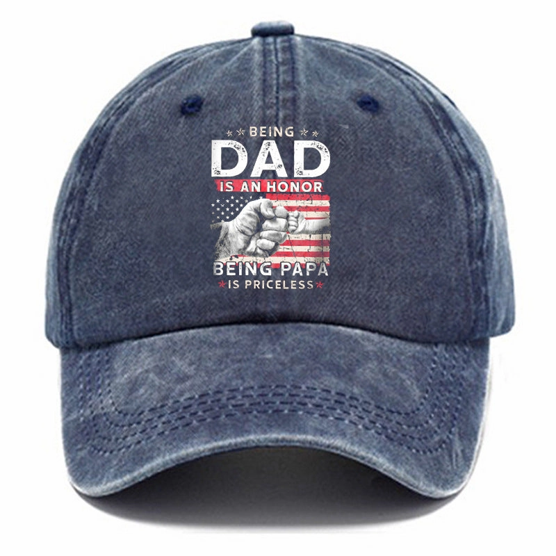 Wholesale Distressed Washed Cotton Distressed Printed Soft-capped Baseball Cap