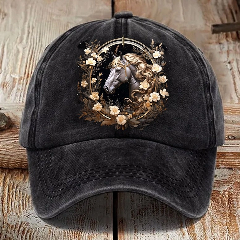 Wholesale Distressed Washed Cotton Distressed Printed Soft-capped Baseball Cap