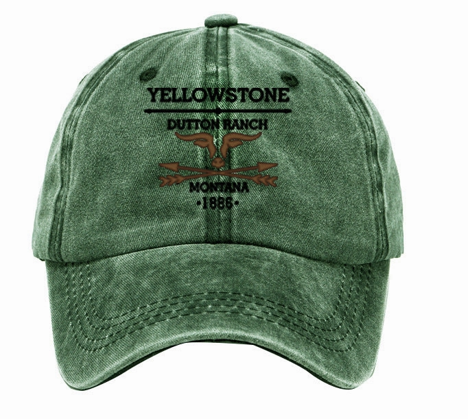 Wholesale Distressed Washed Cotton Printed Soft Top Baseball Cap