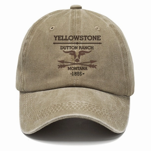 Wholesale Distressed Washed Cotton Printed Soft Top Baseball Cap