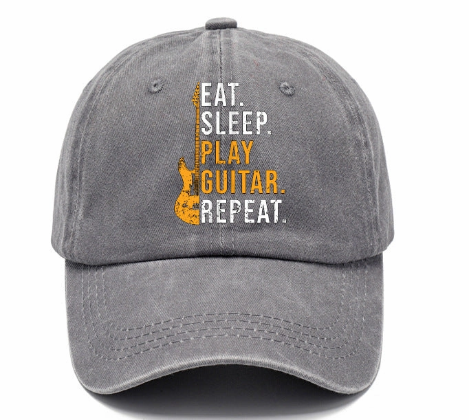 Wholesale Distressed Washed Cotton Printed Soft Top Baseball Cap