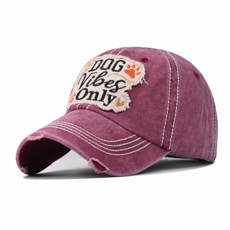 Wholesale DOG Embroidered Denim Baseball Cap