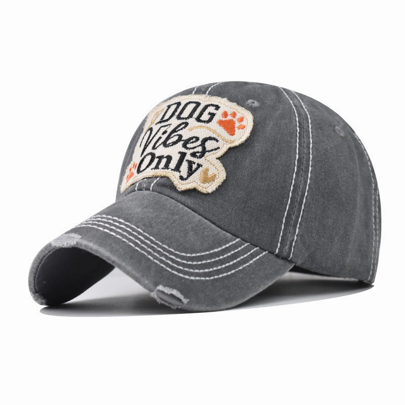 Wholesale DOG Embroidered Denim Baseball Cap