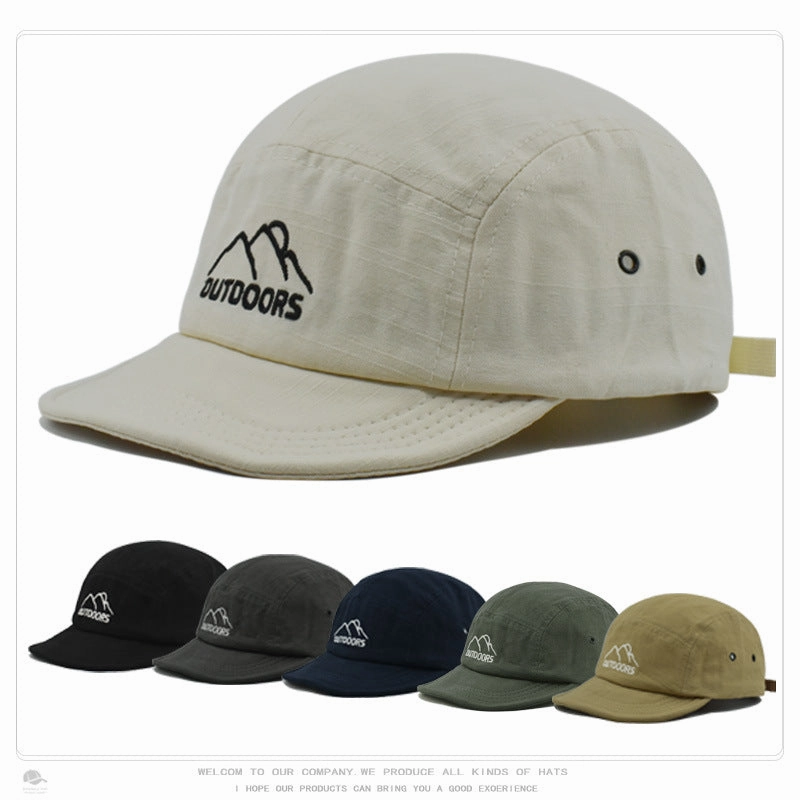 Wholesale Embroidered Baseball Cap Soft Brim Five Student Visor