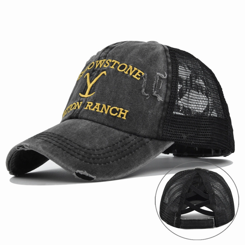 Wholesale Embroidery Distressed Cotton Hat