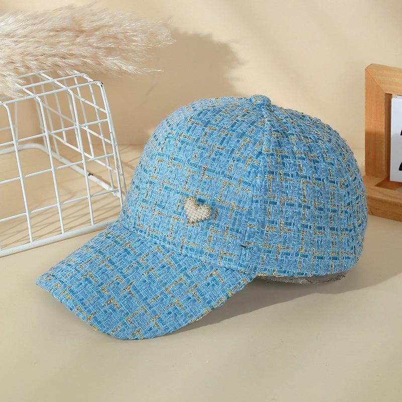 Wholesale Fabric Plaid Love Baseball Caps