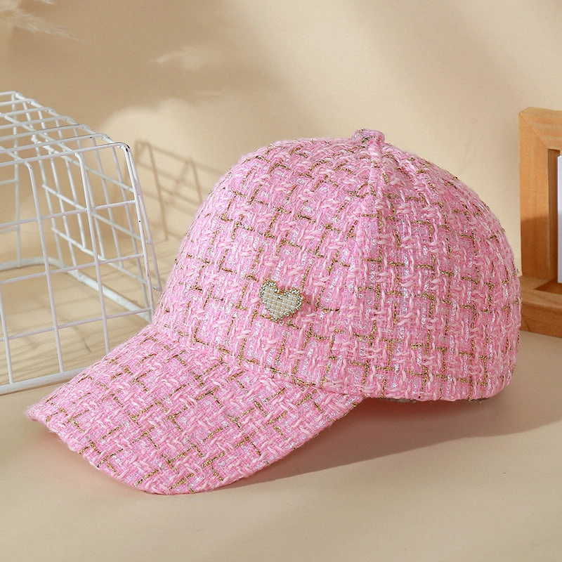 Wholesale Fabric Plaid Love Baseball Caps
