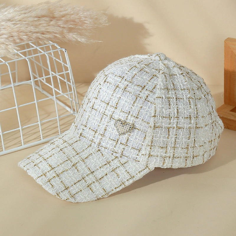 Wholesale Fabric Plaid Love Baseball Caps