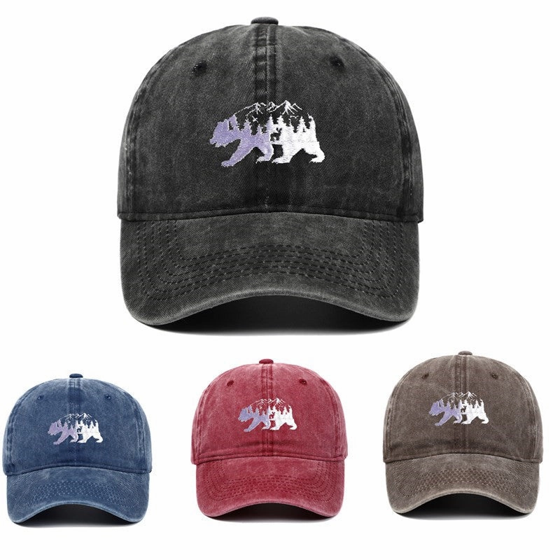 Wholesale Forest Bear Embroidered Baseball Caps
