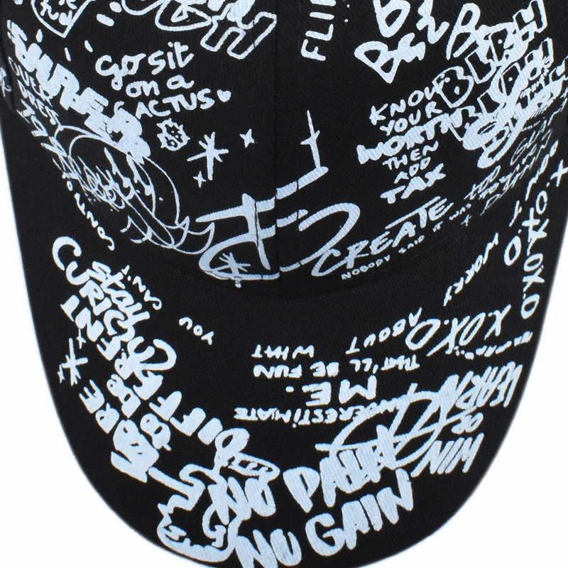 Wholesale Four Seasons Graffiti Printed Baseball Cap Sun Cap