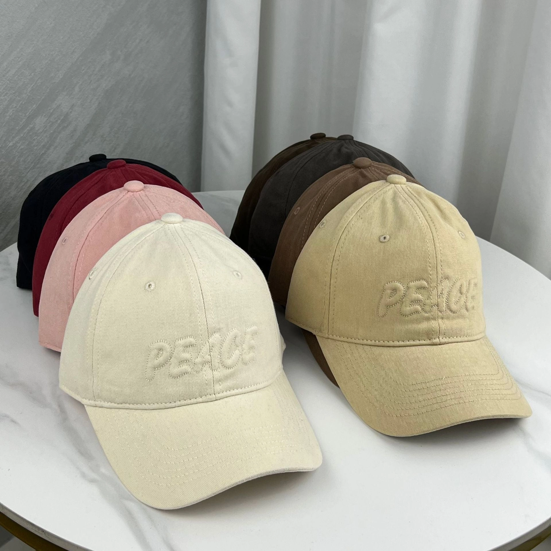 Wholesale Frosted Letter Embroidered Cotton Baseball Caps
