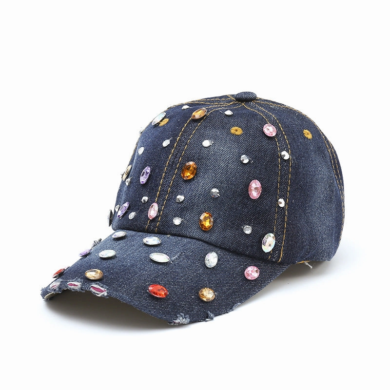 Wholesale Full Sky Star Diamond Denim Baseball Caps