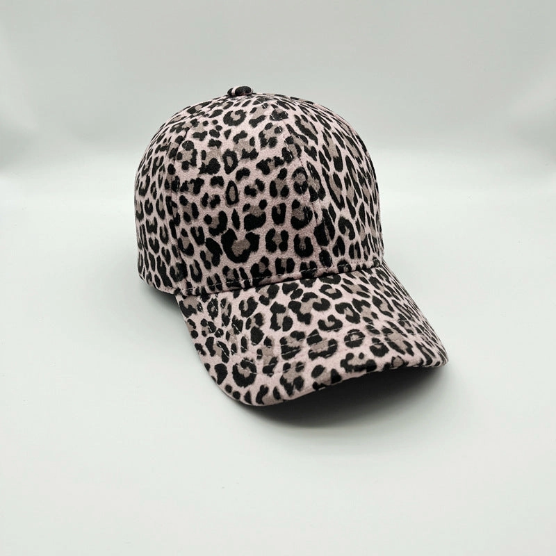 Wholesale German Fleece Leopard Print Thermal Baseball Cap