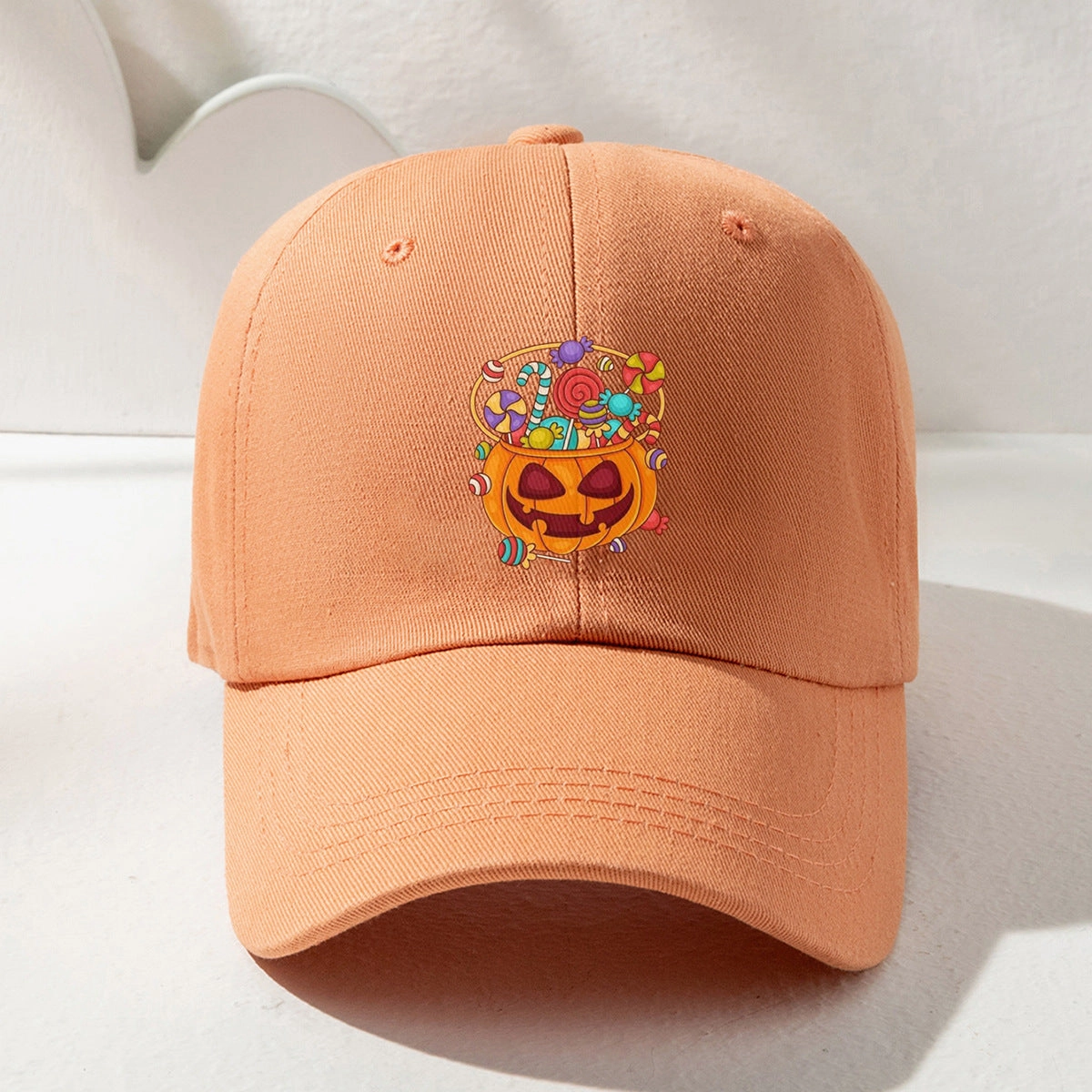 Wholesale Halloween Pumpkin Candy Cotton Baseball Cap