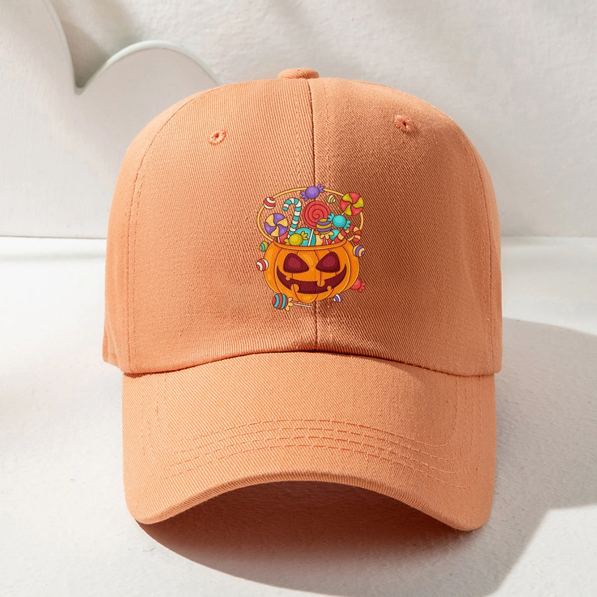 Wholesale Halloween Pumpkin Candy Cotton Baseball Cap