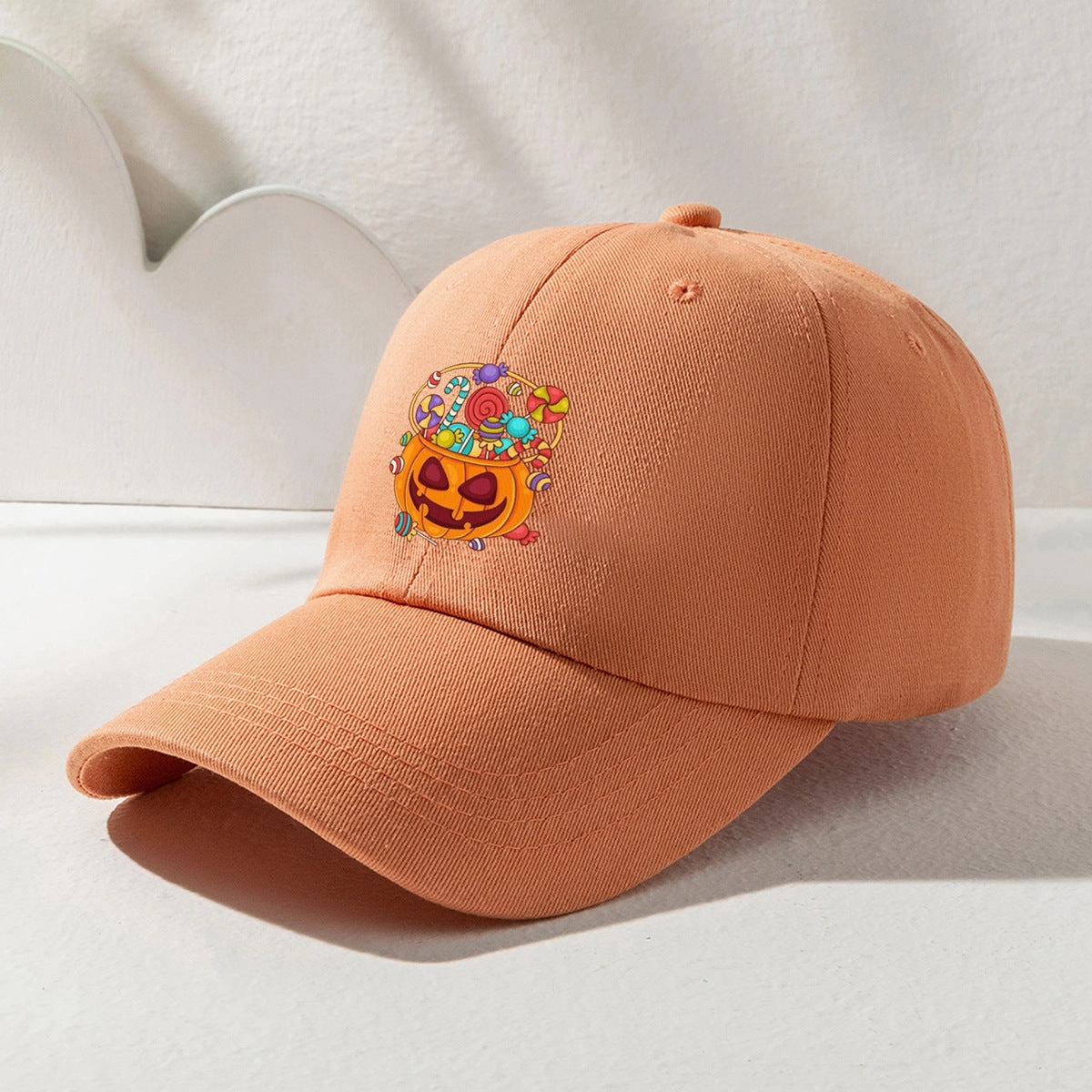 Wholesale Halloween Pumpkin Candy Cotton Baseball Cap